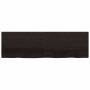 Estante pared madera roble tratada marrón oscuro 200x60x(2-4)cm
