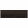 Estante pared madera roble tratada marrón oscuro 200x60x(2-6)cm