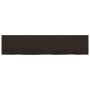 Estante pared madera roble tratada marrón oscuro 220x50x(2-4)cm