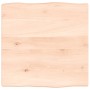 Tablero de mesa madera maciza roble borde natural 40x40x2 cm