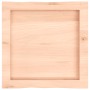 Tablero de mesa madera maciza borde natural 40x40x(2-4) cm