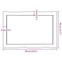 Tablero de mesa madera maciza borde natural 60x40x(2-4) cm