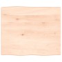 Tablero de mesa madera maciza roble borde natural 60x50x2 cm