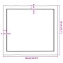 Tablero de mesa madera maciza borde natural 60x50x(2-6) cm