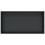 Hornacina ducha acero inoxidable negro mate 62x32x9 cm