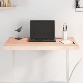 Tablero de mesa madera maciza borde natural 80x50x(2-4) cm