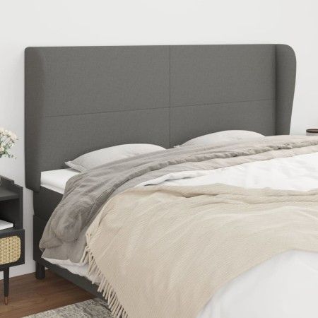 Kopfteil mit dunkelgrauen Stoffohren 163x23x118/128 cm von vidaXL, Kopf- und Fußteile - Ref: Foro24-3117683, Preis: 131,93 €,...