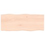 Tablero de mesa madera maciza roble borde natural 100x40x2 cm