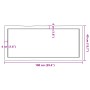 Tablero de mesa madera maciza borde natural 100x40x(2-6) cm