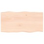 Tablero de mesa madera maciza borde natural 100x50x(2-4) cm