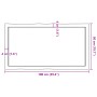 Tablero de mesa madera maciza borde natural 100x50x(2-4) cm