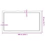 Tablero de mesa madera maciza borde natural 100x50x(2-6) cm