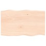 Tablero de mesa madera maciza roble borde natural 100x60x2 cm