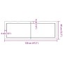 Tablero de mesa madera maciza borde natural 120x40x(2-4) cm