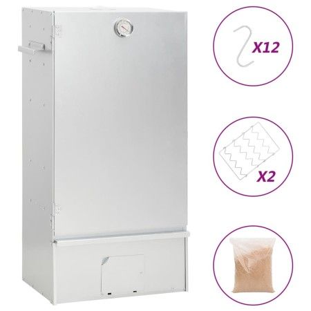 Hackschnitzel-Räucherofen aus verzinktem Stahl, 44,5 x 29 x 83 cm von vidaXL, Grillen - Ref: Foro24-364746, Preis: 137,34 €, ...