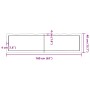 Tablero de mesa madera maciza borde natural 160x40x(2-6) cm
