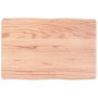Tablero mesa madera tratada borde natural marrón 60x40x(2-6) cm