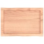 Tablero mesa madera tratada borde natural marrón 60x40x(2-6) cm