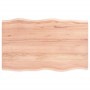 Tablero mesa madera tratada roble borde natural 80x50x2 cm