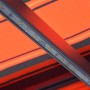 Manual retractable awning with orange and brown LED 300x250 cm by vidaXL, Awnings - Ref: Foro24-3055223, Price: 267,19 €, Dis...