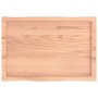 Tablero mesa madera tratada borde natural marrón 80x50x(2-6) cm