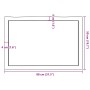 Tablero mesa madera tratada borde natural marrón 80x50x(2-6) cm