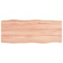 Tablero mesa madera tratada borde natural marrón 100x40x(2-6)cm