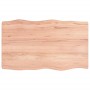 Tablero mesa madera tratada borde natural marrón 100x60x(2-6)cm