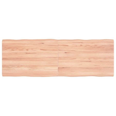 Tablero mesa madera tratada borde natural marrón 120x40x(2-4)cm