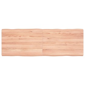 Tablero mesa madera tratada borde natural marrón 120x40x(2-6)cm