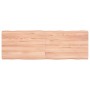 Tablero mesa madera tratada borde natural marrón 120x40x(2-6)cm