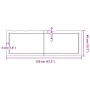 Tablero mesa madera tratada borde natural marrón 120x40x(2-6)cm
