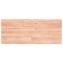 Tablero mesa madera tratada borde natural marrón 120x50x(2-4)cm