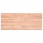 Tablero mesa madera tratada borde natural marrón 120x50x(2-6)cm