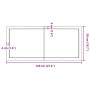 Tablero mesa madera tratada borde natural marrón 120x50x(2-6)cm