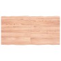 Tablero mesa madera tratada borde natural marrón 120x60x(2-4)cm
