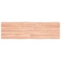 Tablero mesa madera tratada borde natural marrón 140x40x(2-4)cm