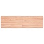 Tablero mesa madera tratada borde natural marrón 140x40x(2-6)cm