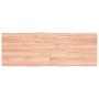 Tablero mesa madera tratada borde natural marrón 140x50x(2-4)cm