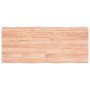 Tablero mesa madera tratada borde natural marrón 140x60x(2-4)cm