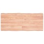 Tablero mesa madera tratada borde natural marrón 140x60x(2-6)cm