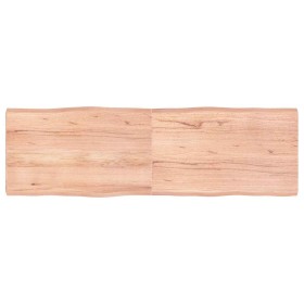 Tablero mesa madera tratada borde natural marrón 160x50x(2-6)cm