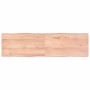 Tablero mesa madera tratada borde natural marrón 180x50x(2-6)cm