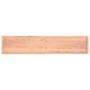 Tablero mesa madera tratada borde natural marrón 200x40x(2-6)cm