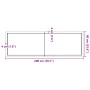 Tablero mesa madera tratada borde natural marrón 200x60x(2-4)cm