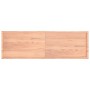 Tablero mesa madera tratada borde natural marrón 200x60x(2-6)cm