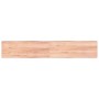 Tablero mesa madera tratada borde natural marrón 220x40x(2-6)cm