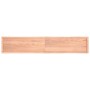 Tablero mesa madera tratada borde natural marrón 220x40x(2-6)cm