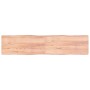 Tablero mesa madera tratada borde natural marrón 220x50x(2-6)cm