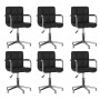 Drehbare Esszimmerstühle 6-teilig aus schwarzem Kunstleder von vidaXL, Essstühle - Ref: Foro24-3088083, Preis: 439,46 €, Raba...